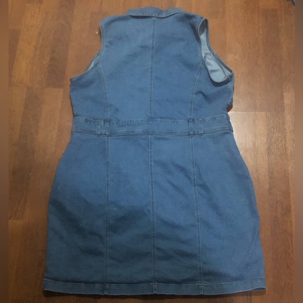 Sleeveless Blue Denim Dress
